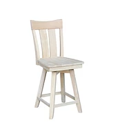 International Concepts Ava Counter Height Stool with Swivel and Auto Return