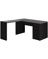 Monarch Specialties Computer Desk -Top Corner with Tempered Glass