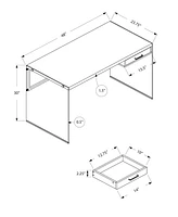 Monarch Specialties Computer Desk - 48" L Glass Panels