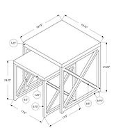 Monarch Specialties Nesting Table - 2 Piece Set