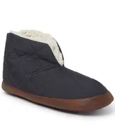 Dearfoams Men's Quilted Nylon Warm Up Bootie House Slipper