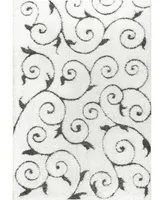 nuLoom Pattern Shag Vine Swirls Maisha 5'3" x 7'6" Area Rug