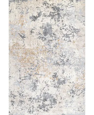 nuLoom Terra Contemporary Motto Abstract Beige 8' x 10' Area Rug