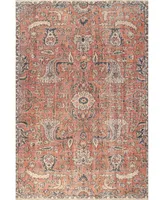 nuLoom Collina Rosalia Floral Persian Rust 5'3" x 7'7" Area Rug