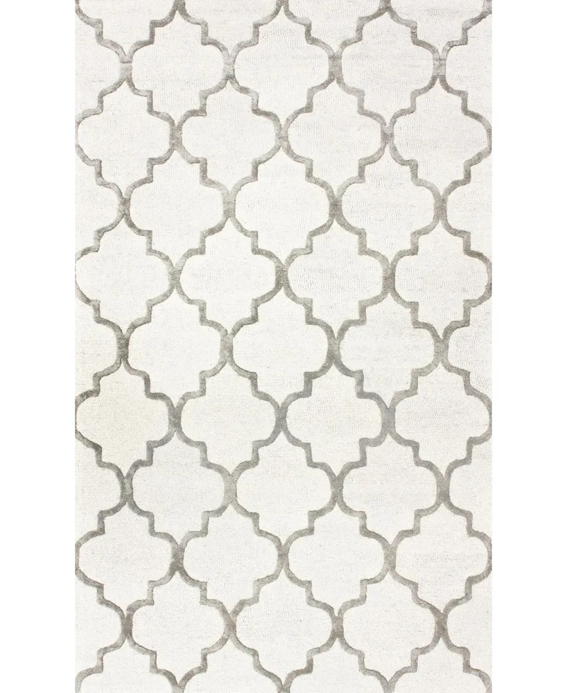 nuLoom Caspian Faux Silk Moroccan Silver 5' x 8' Area Rug