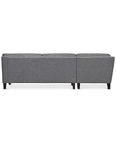 Closeout! Sandrew -Pc. Fabric Sectional with 2 Power Foot Rests