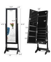 Mirrored Jewelry Cabinet Storage Organizer Drawers