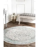 nuLoom Bodrum Vintage-Inspired Rio Aqua 4' x 6' Area Rug