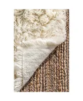 nuLoom Flokati Greek Alexis Flokati Neutral 2' x 3' Area Rug