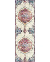 nuLoom Bodrum Vintage-Inspired Medallion Maranda Multi 3' x 5' Area Rug