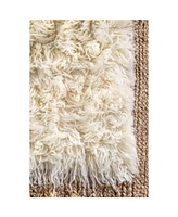 nuLoom Flokati Greek Alexis Flokati Neutral 3' x 5' Area Rug