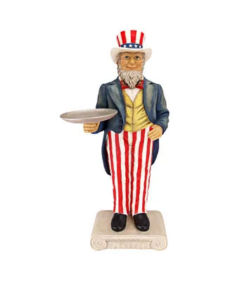 Design Toscano Uncle Sam Yankee Doodle Dandy Butler Pedestal Sculptural Table