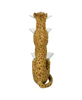 Design Toscano Royal Egyptian Cheetah Sculptural Glass-Shelved Pedestal Table