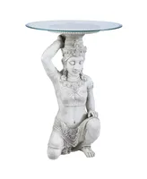 Design Toscano Thai Teppanom Beautiful Being Glass -Topped Asian Decor Table - Off