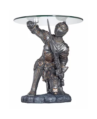 Design Toscano Battle-Worthy Knight Sculptural Table