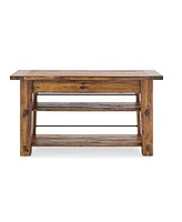 Alaterre Furniture Durango Industrial Wood Console and Media Table with Shelves
