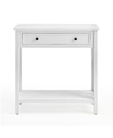 Alaterre Furniture Coventry Wood Console Table with Drawer and Shelf