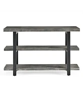 Alaterre Furniture Pomona Metal and Wood Media Console Table