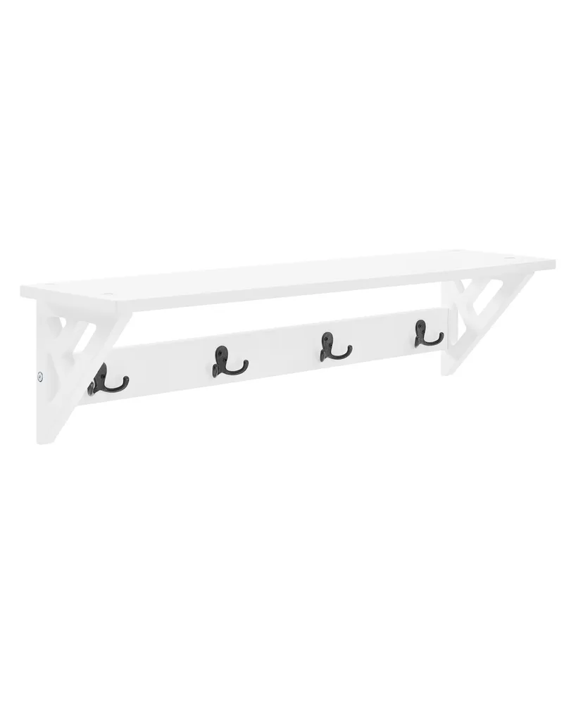 Alaterre Furniture Coventry Coat Hook with Bench Hall Tree Set