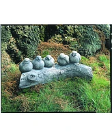 Campania International Birds on A Log Garden Statue