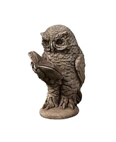 Campania International Scholarly Owl Garden Statue