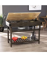 Southern Enterprises Hansberry Stationary Kitchen Island
