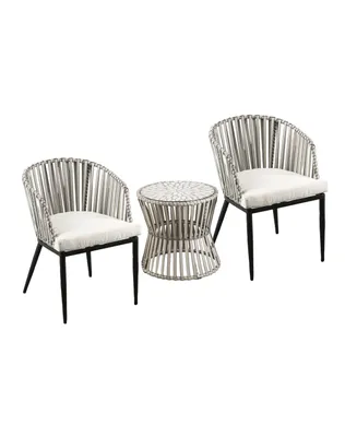 Southern Enterprises Anisa Wicker 3 Piece Outdoor Collection