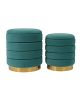Tov Furniture Saturn Storage Ottomans, Set of 2