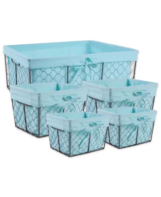 Design Imports Chicken Wire Liner Basket Set of