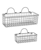 Design Imports Wire Wall Basket Set of 2