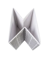 Design Imports Non-woven Polyester Cube Herringbone Square Set of 2