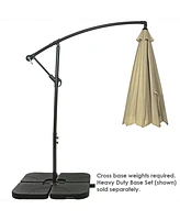 10-Foot Offset Umbrella with Cross Base
