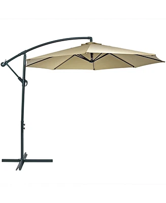 10-Foot Offset Umbrella with Cross Base