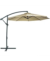 Sunnydaze Decor 10-Foot Offset Umbrella with Cross Base