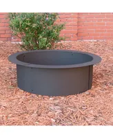 Sunnydaze Decor Steel Above-/In-Ground Fire Pit Ring Insert - 33-Inch Outer Diameter (27-Inch Inner Diameter)