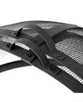 New Title: Fire Pit Screen - Round Fire Pit Spark Screen - Heavy-Duty Steel Mesh Metal Cover with Handle - Fire Pit Screen Cover with Door