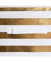 Design Imports Non-woven Polyester Cube Stripe Square Set of 4