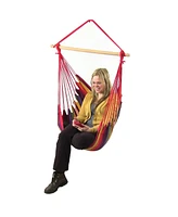 Hanging Rope Hammock Double Cushion Hanging Chair Swing for Backyard and Patio - 265 lb Weight Capacity - Sunset - 2-Pack