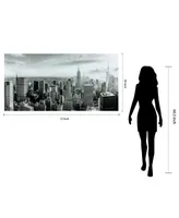 Empire Art Direct My New York Frameless Free Floating Tempered Art Glass Wall Art by Ead Art Coop, 36" x 72" x 0.2"