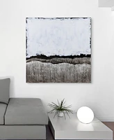 Empire Art Direct White Atmosphere Textured Metallic Hand Painted Wall Art by Martin Edwards, 48" x 48" x 2"