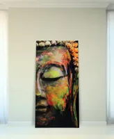 Empire Art Direct Buddha Frameless Free Floating Tempered Art Glass Wall Art by Ead Art Coop, 72" x 36" x 0.2"