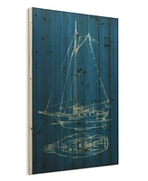 Empire Art Direct Sailing 2 Arte de Legno Digital Print on Solid Wood Wall Art, 45" x 30" x 1.5"