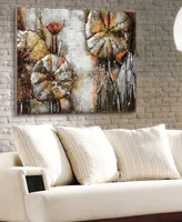 Empire Art Direct Water Lilly Pads 1 Mixed Media Iron Hand Painted Dimensional Wall Art, 36" x 48" x 2.4"