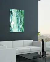 Empire Art Direct Water Women I Frameless Free Floating Tempered Art Glass Wall Art by Ead Art Coop, 48" x 32" x 0.2"