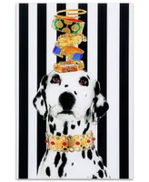 Empire Art Direct Lovely Jewels 2 Frameless Free Floating Tempered Glass Panel Graphic Dog Wall Art, 24" x 16" x 0.2"