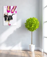 Empire Art Direct Oh Oh Frameless Free Floating Tempered Glass Panel Graphic Dog Wall Art, 24" x 16" x 0.2"