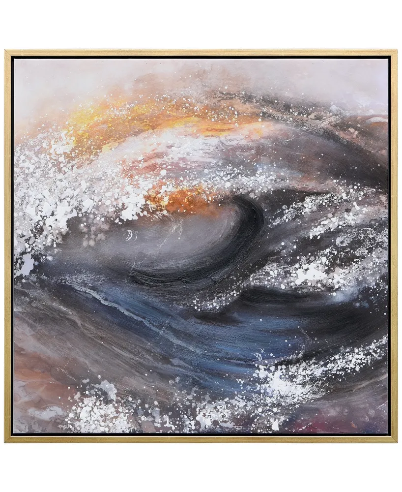 Empire Art Direct Tornado Textured Metallic Hand Painted Wall Art by Martin Edwards, 36" x 36" x 1.5"