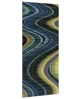 Empire Art Direct Rumba Abstract 2 Frameless Free Floating Tempered Glass Panel Graphic Abstract Wall Art, 63" x 24" x 0.2"