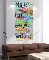 Empire Art Direct Dream Big Frameless Free Floating Tempered Art Glass Abstract Wall Art by Ead Art Coop, 72" x 36" x 0.2"