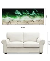 Empire Art Direct High Tide Frameless Free Floating Tempered Glass Panel Graphic Wall Art, 24" x 63" x 0.2"